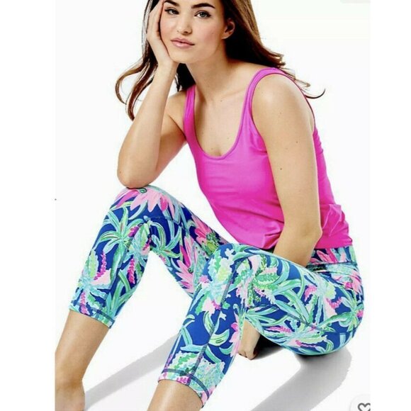 Lilly Pulitzer NWT Weekender High Rise UPF 50+ Leggings Sweet s Escape Size XXS